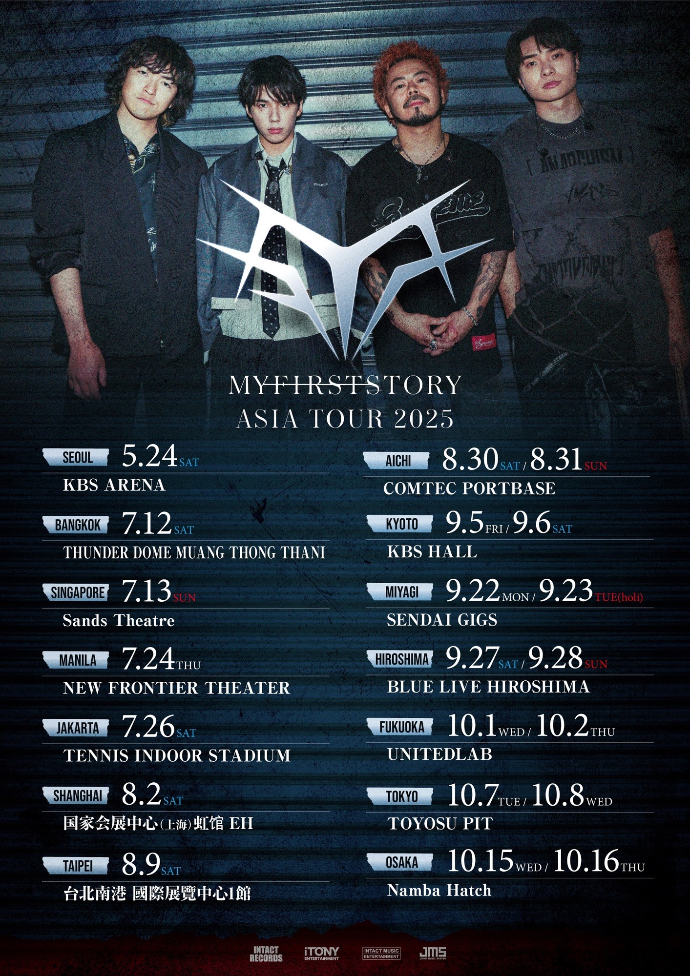 MY FIRST STORY ASIA TOUR 2025』広島・BLUE LIVE HIROSHIMA